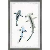 Marmont Hill Shark Trio Framed Wall Art