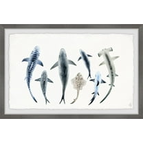 Marmont Hill Shark Types II Framed Wall Art