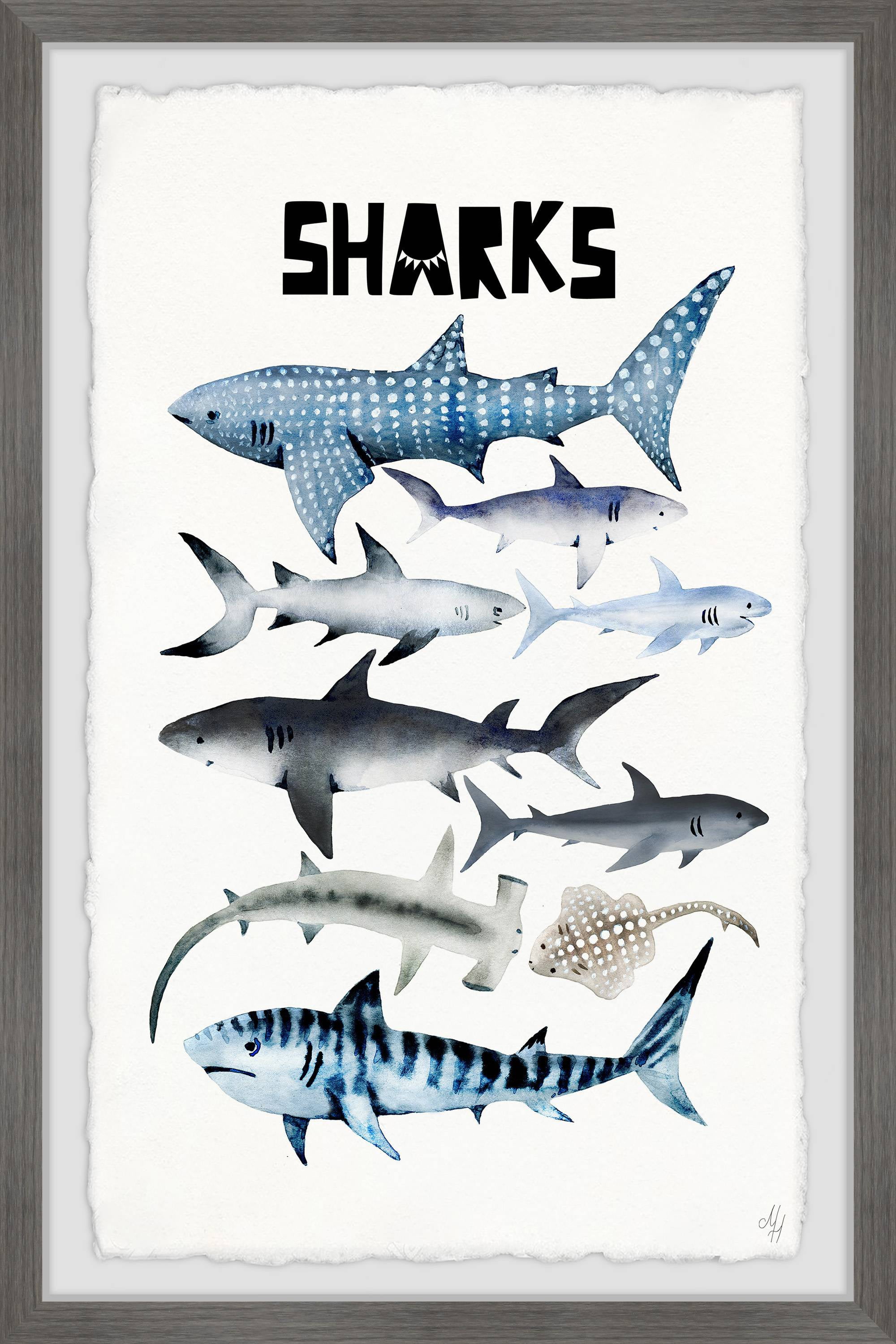 Marmont Hill Sharks Framed Wall Art