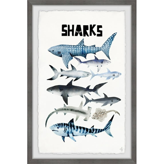 Marmont Hill Sharks Framed Wall Art