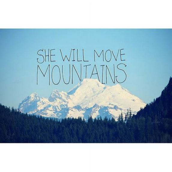 Marmont Hill "She Will Move Mountains" by Robert Dickinson Painting Print on Canvas