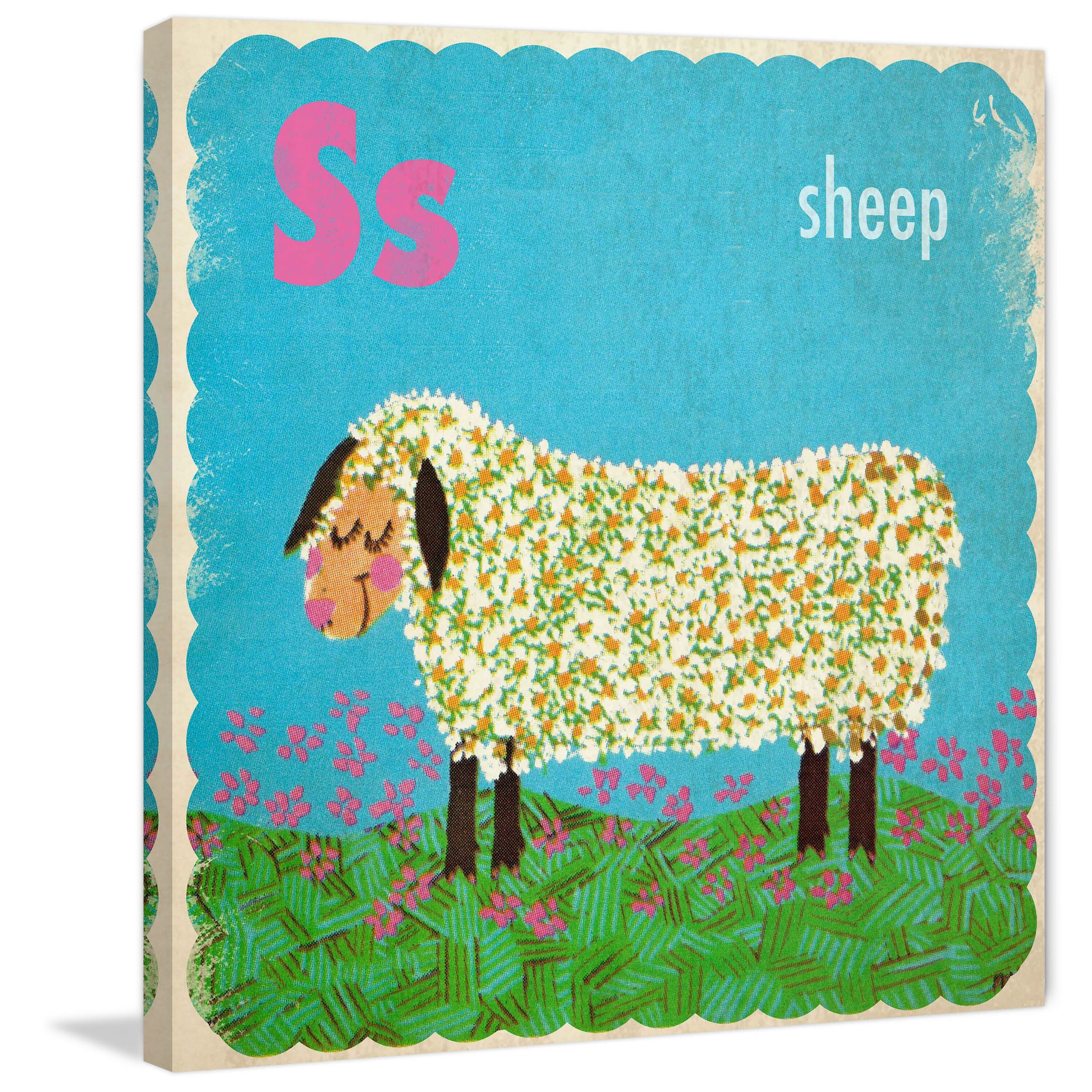 Marmont Hill "Sheep" by Curtis Painting Print on Canvas