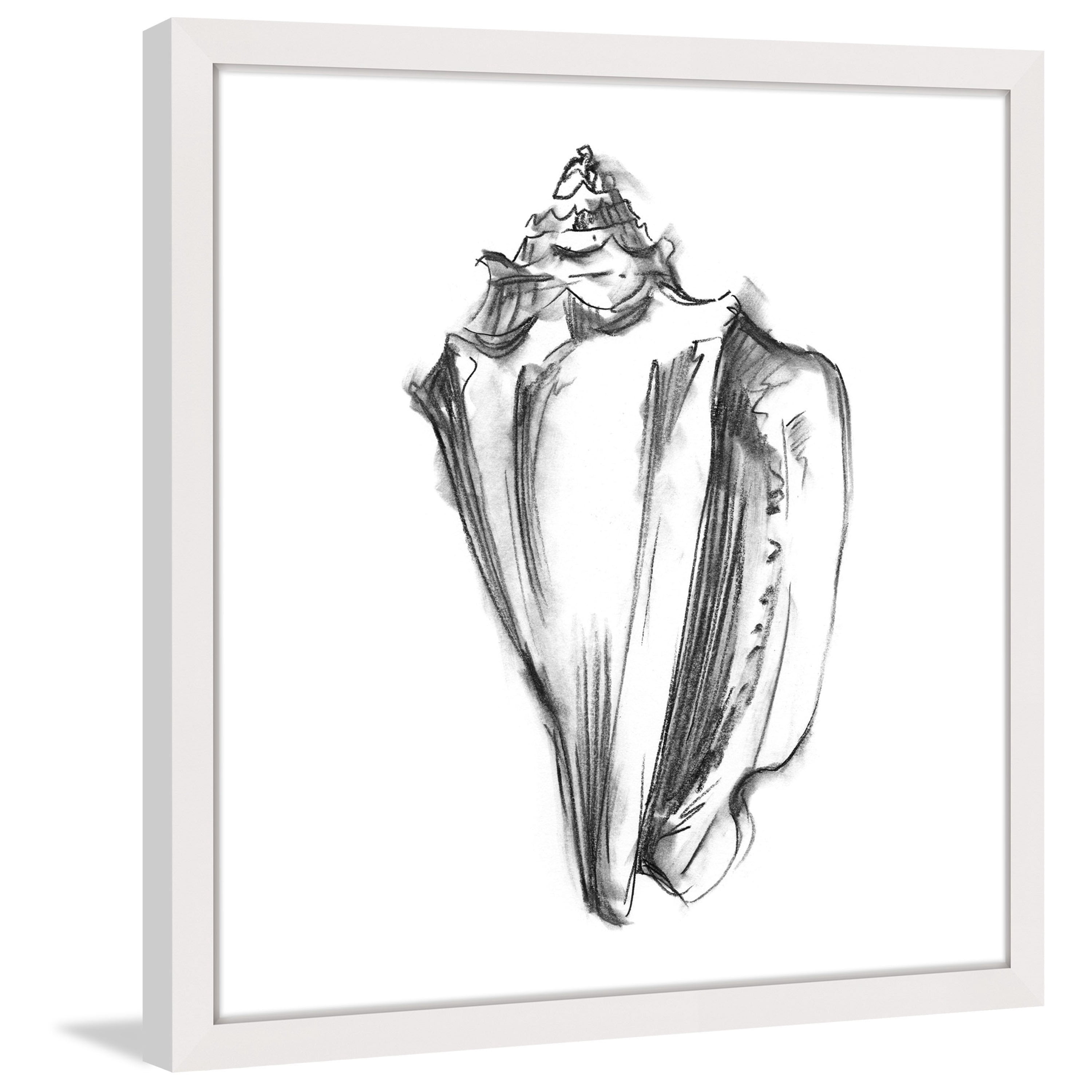 Marmont Hill "Shell Sketch I" Framed Painting Print