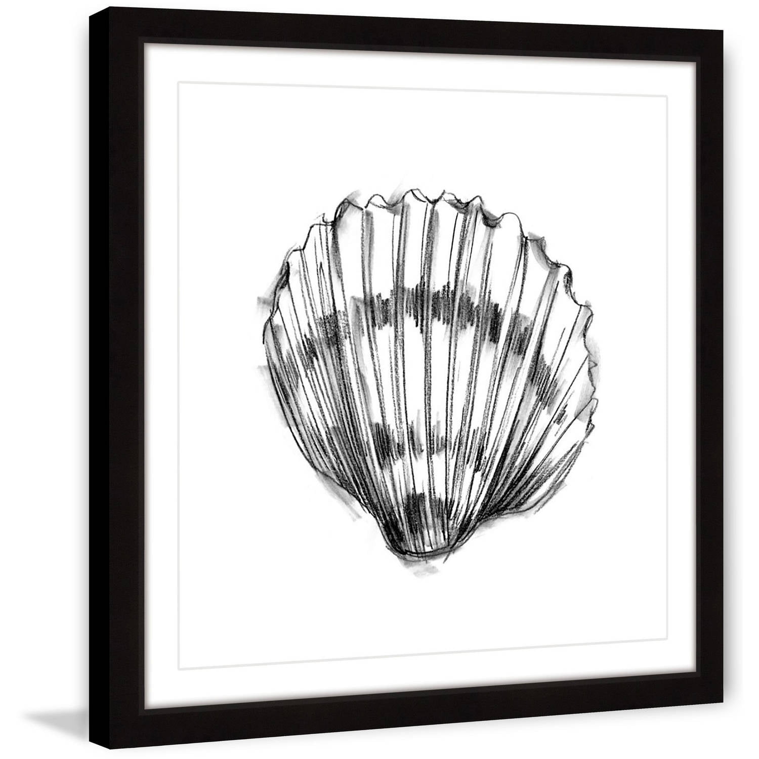 Marmont Hill "Shell Sketch VI" Framed Painting Print
