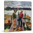 thumbnail image 1 of Marmont Hill Showing Off the Big One by Mead Schaeffer Painting Print on Canvas, 1 of 7