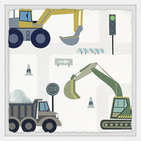 Marmont Hill Sidewalk Closed Ahead Framed Wall Art