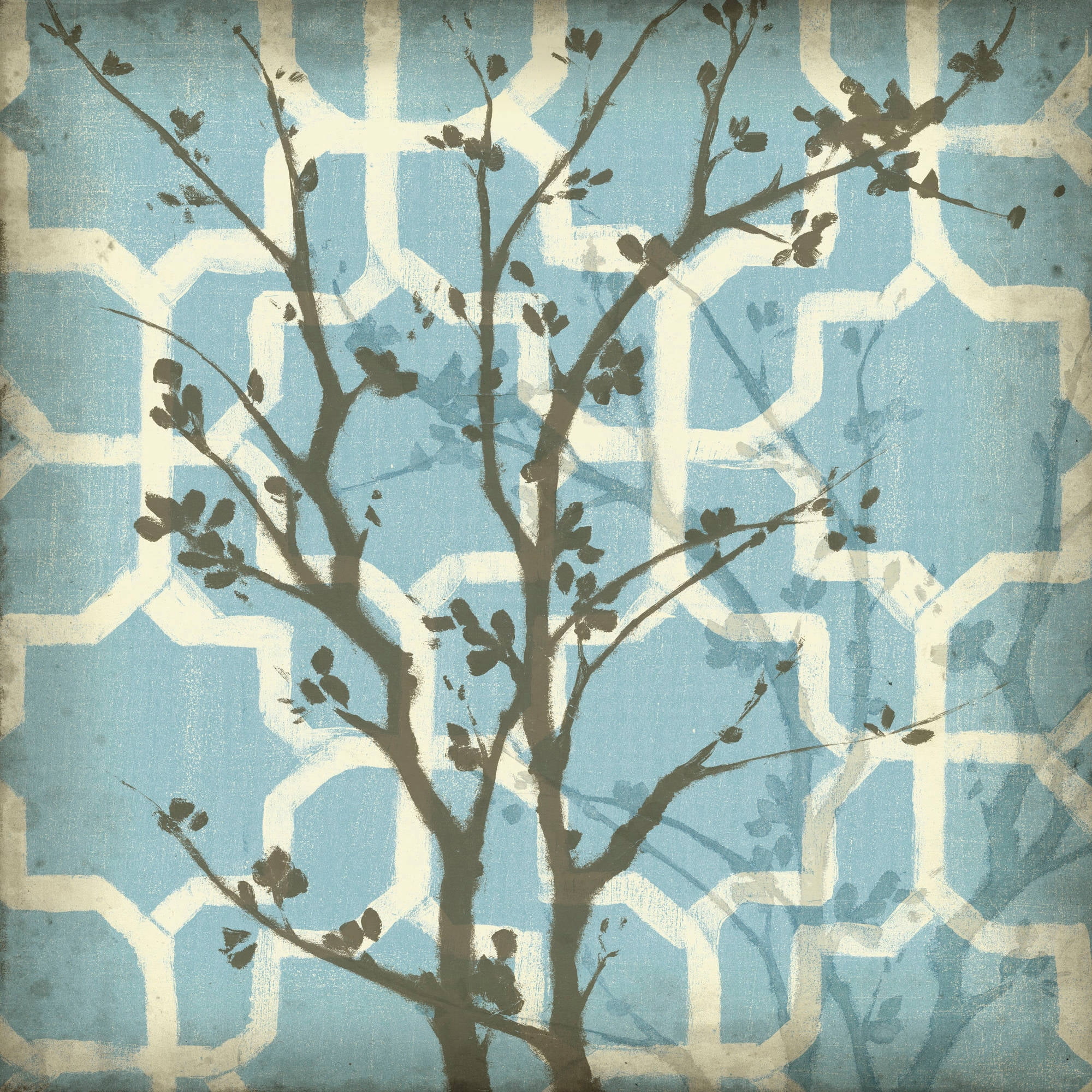 Marmont Hill "Silhouette & Pattern I" Painting Print on Wrapped Canvas