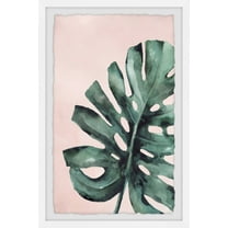 Marmont Hill Single Fern in Pink Framed Wall Art
