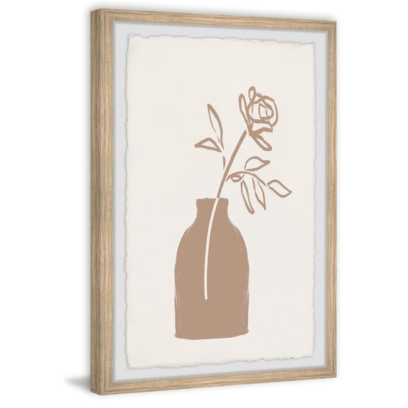 Marmont Hill Single Stem Rose Framed Painting Print