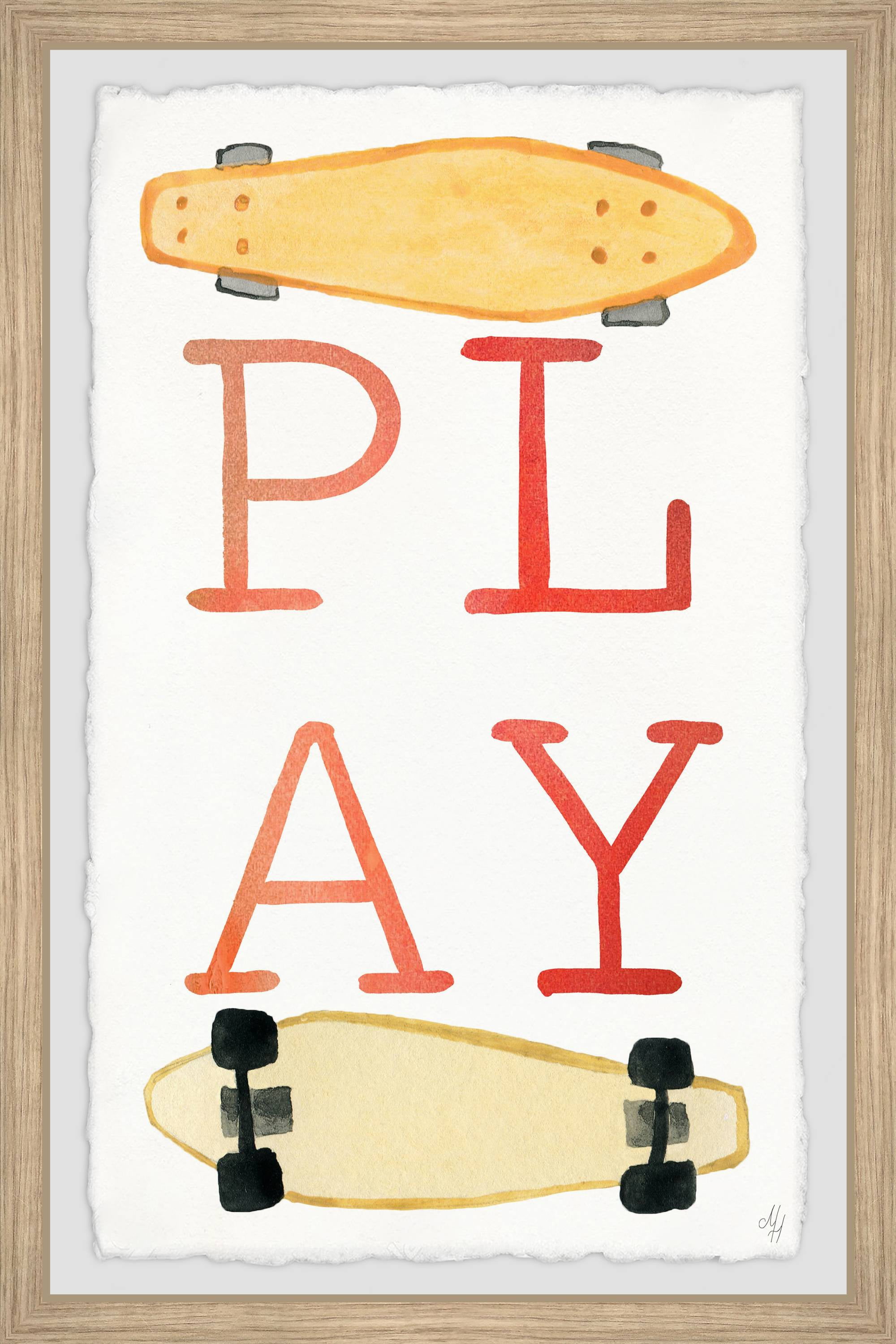 Marmont Hill Skateboard Play Framed Wall Art