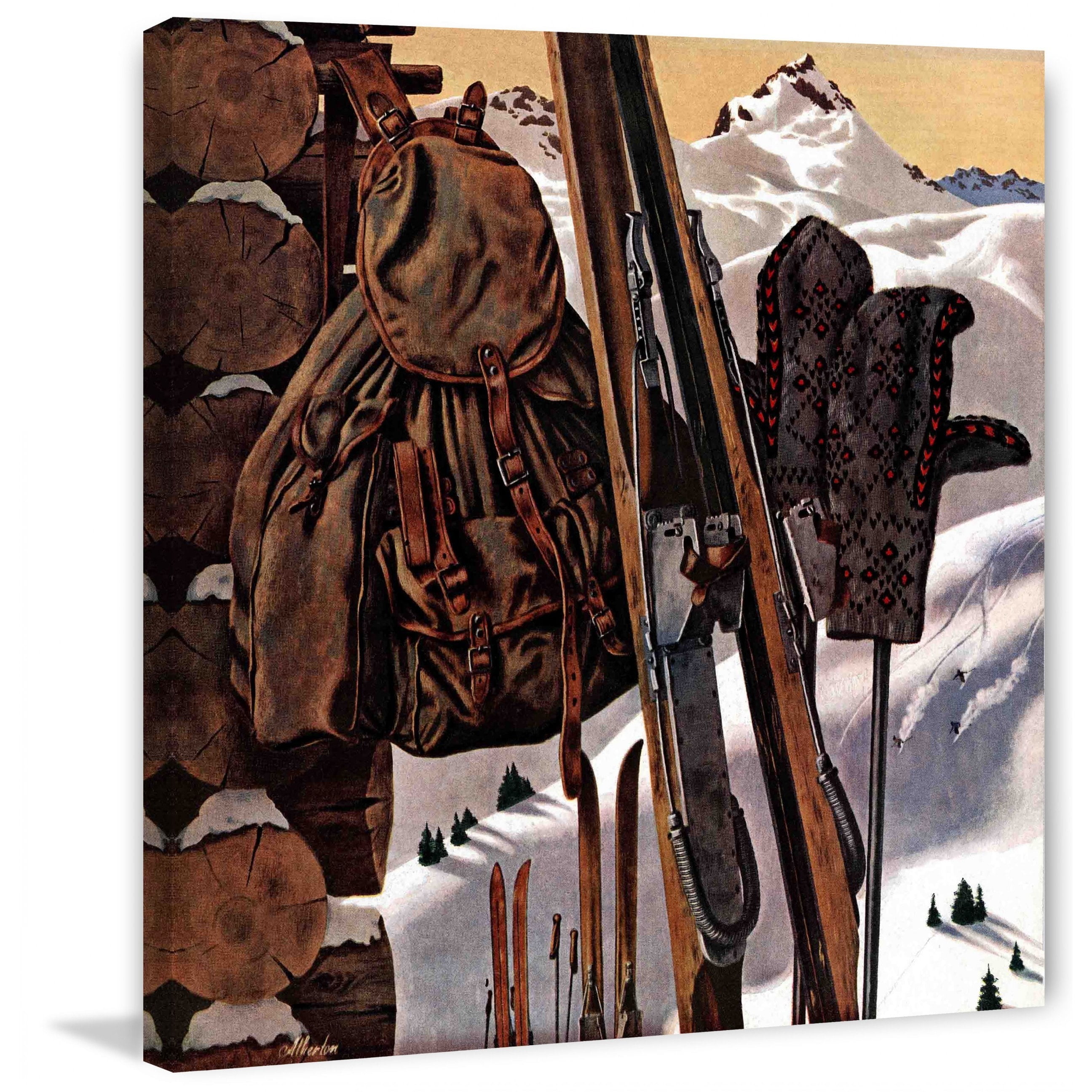 Marmont Hill Ski Equipment Still Life by John Atherton Painting Print on Canvas