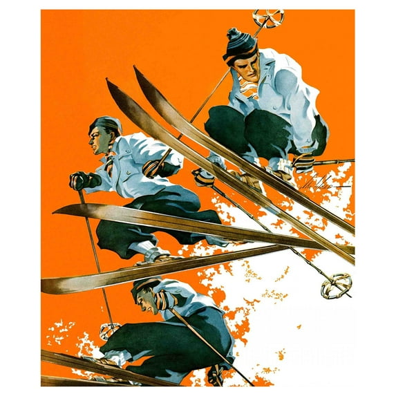 Marmont Hill Ski Jumpers Canvas Wall Art