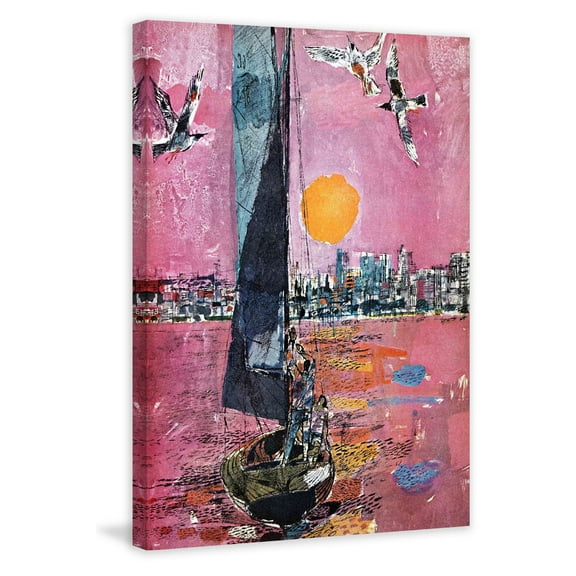 Marmont Hill Sky with Birds Graphic Art on Wrapped Canvas
