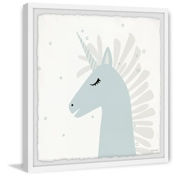 Marmont Hill Sleeping Unicorn Framed Wall Art