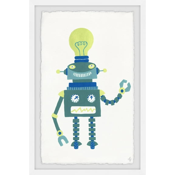 Marmont Hill Smart Robot Framed Wall Art, 8.00" x 1.50"