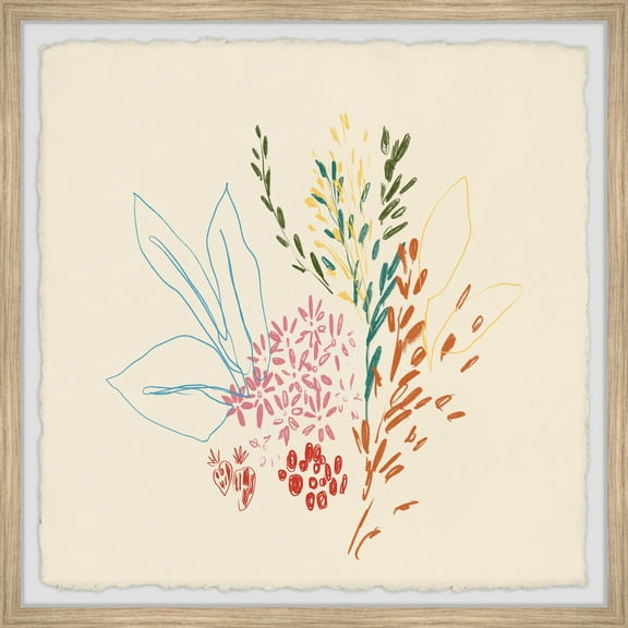 Marmont Hill Smell This Flower Framed Painting Print