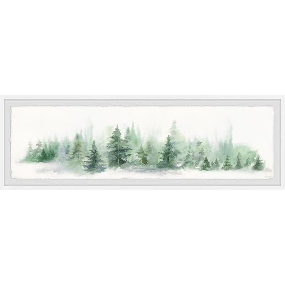 Marmont Hill Snow Covered Pines Framed Painting Print