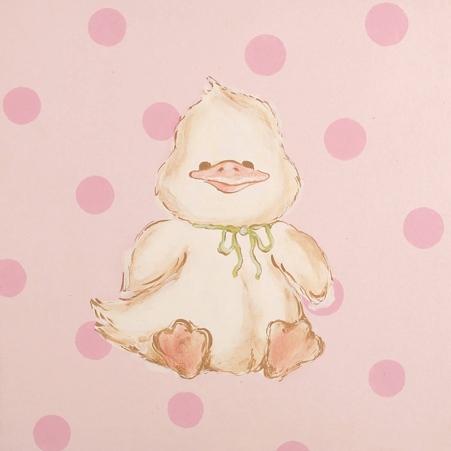 Marmont Hill "Snuggly Duck" by Reesa Qualia Painting Print on Wrapped Canvas