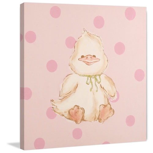 Marmont Hill "Snuggly Duck" by Reesa Qualia Painting Print on Wrapped Canvas