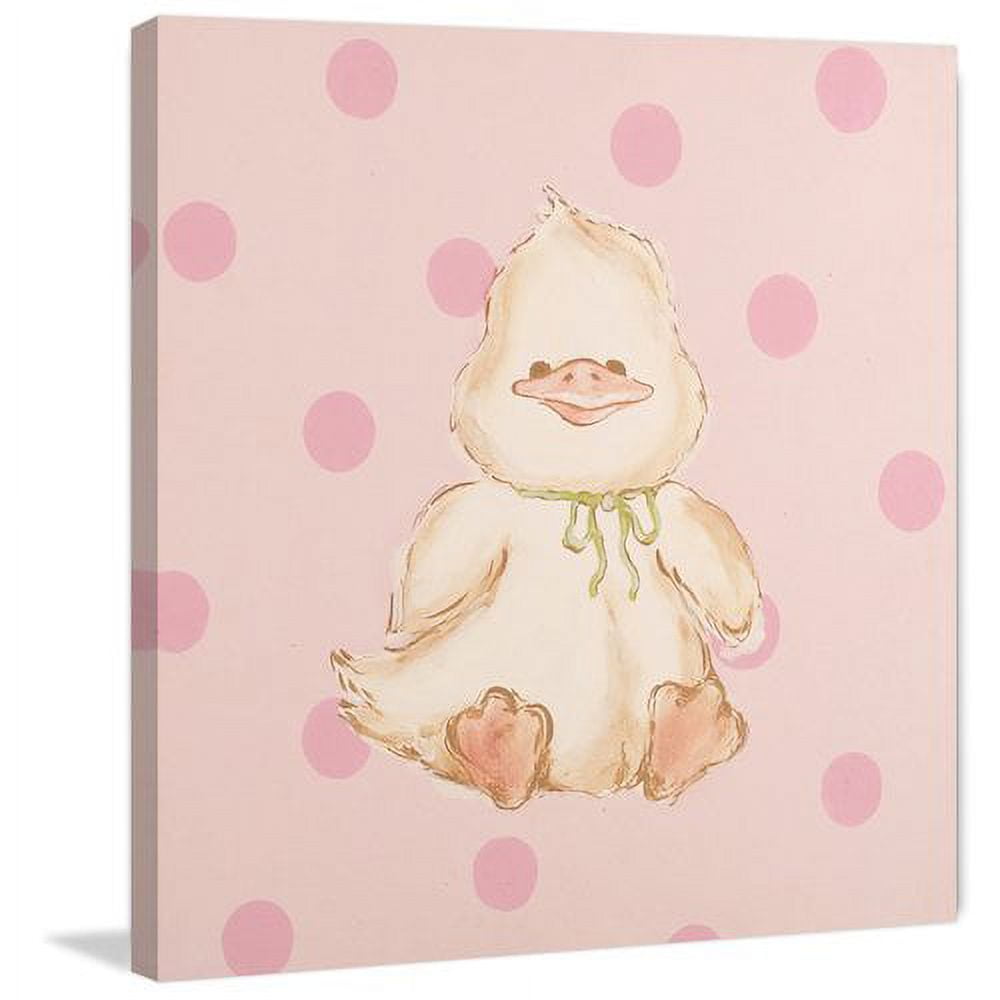 Marmont Hill "Snuggly Duck" by Reesa Qualia Painting Print on Wrapped Canvas