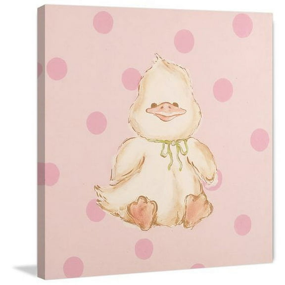 Marmont Hill "Snuggly Duck" by Reesa Qualia Painting Print on Wrapped Canvas