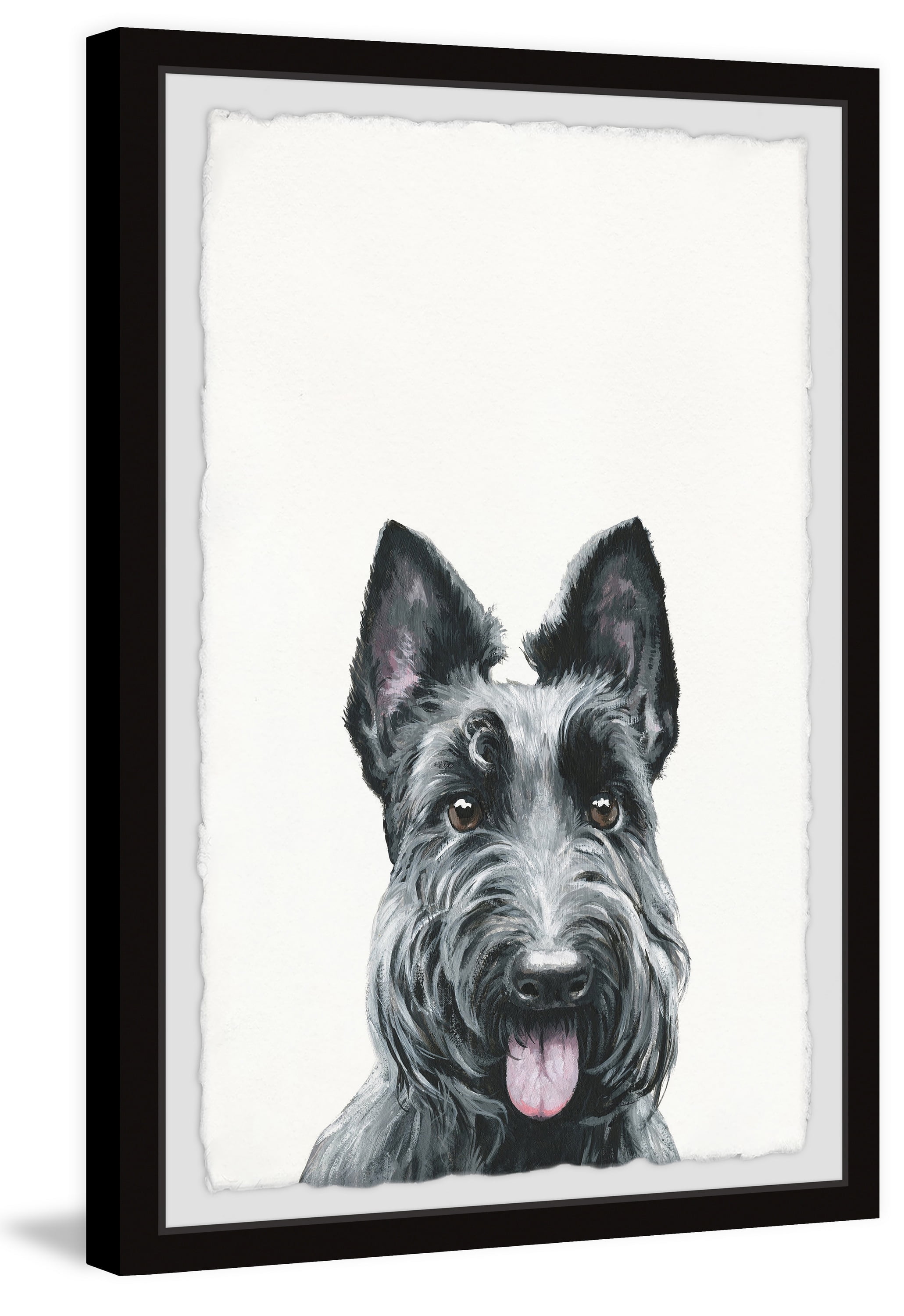 Marmont Hill "Soothed Dog" Framed Painting Art Print, 16.00" x 1.50"