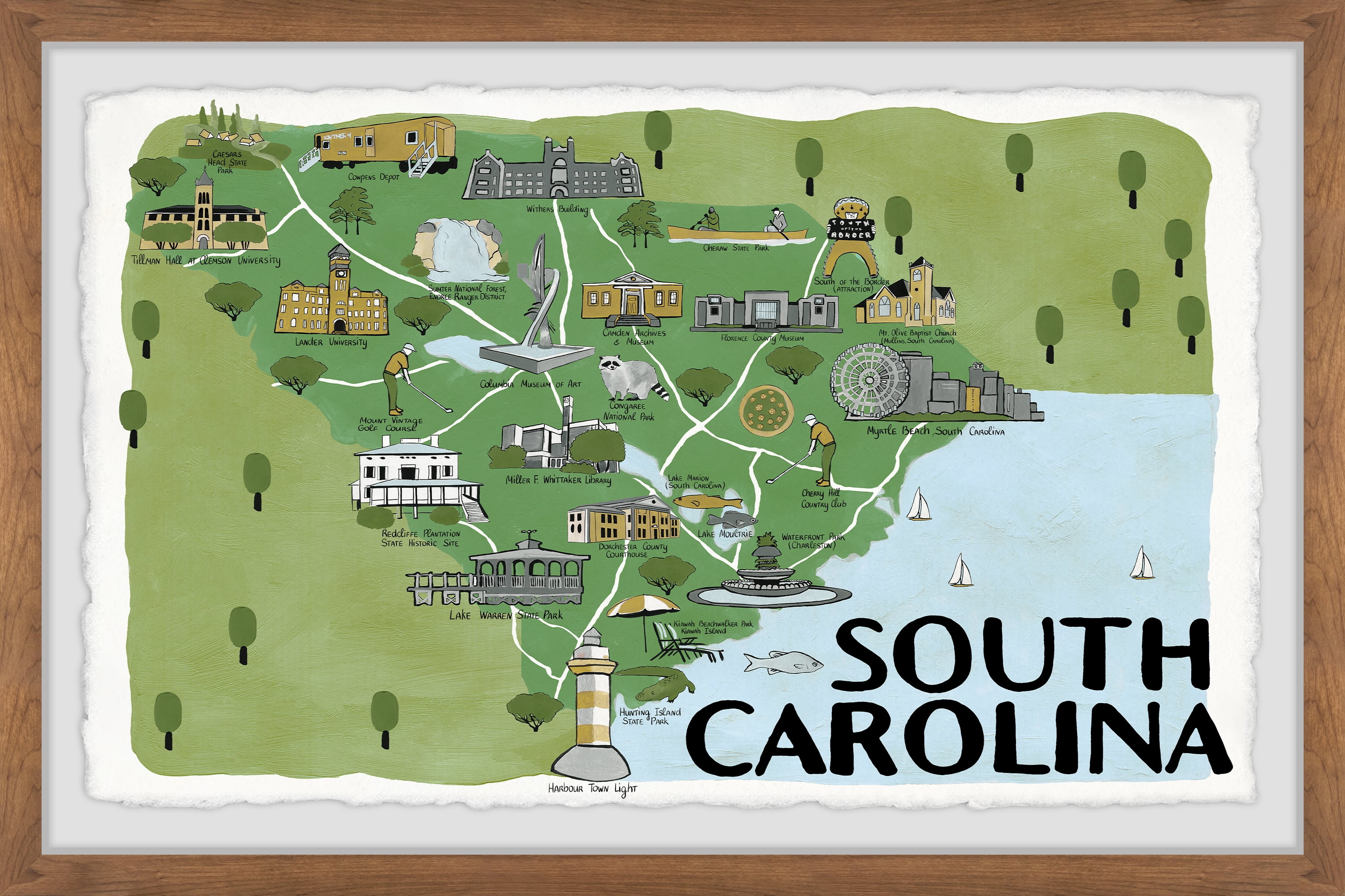 Marmont Hill South Carolina Framed Wall Art