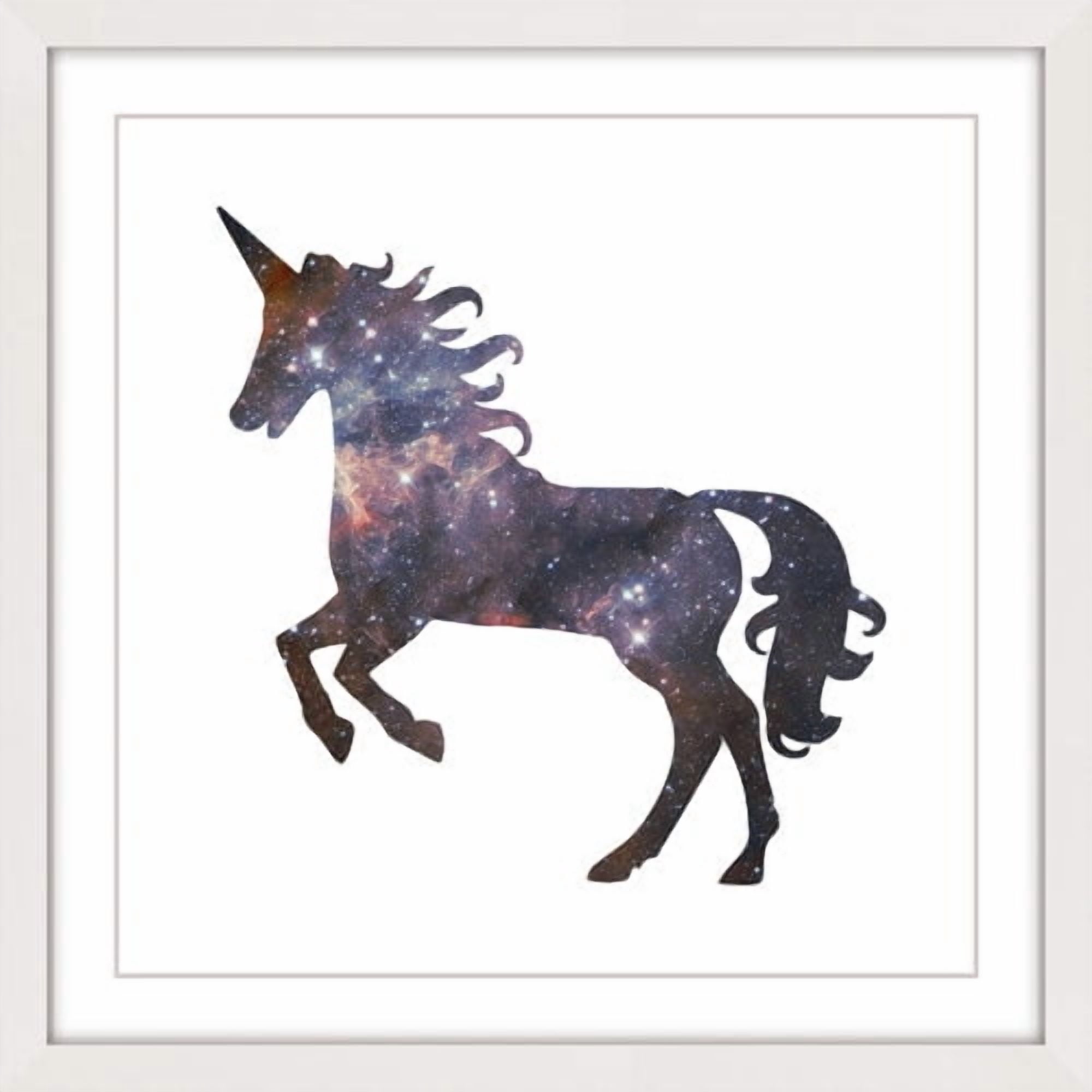 Marmont Hill "Space Unicorn 2" by Shayna Pitch Framed Painting Print