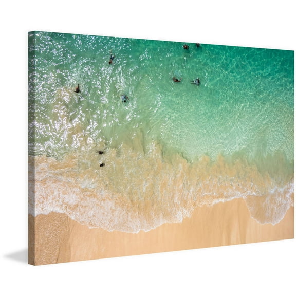 Marmont Hill "Splash Near Shore" Painting Print on Wrapped Canvas