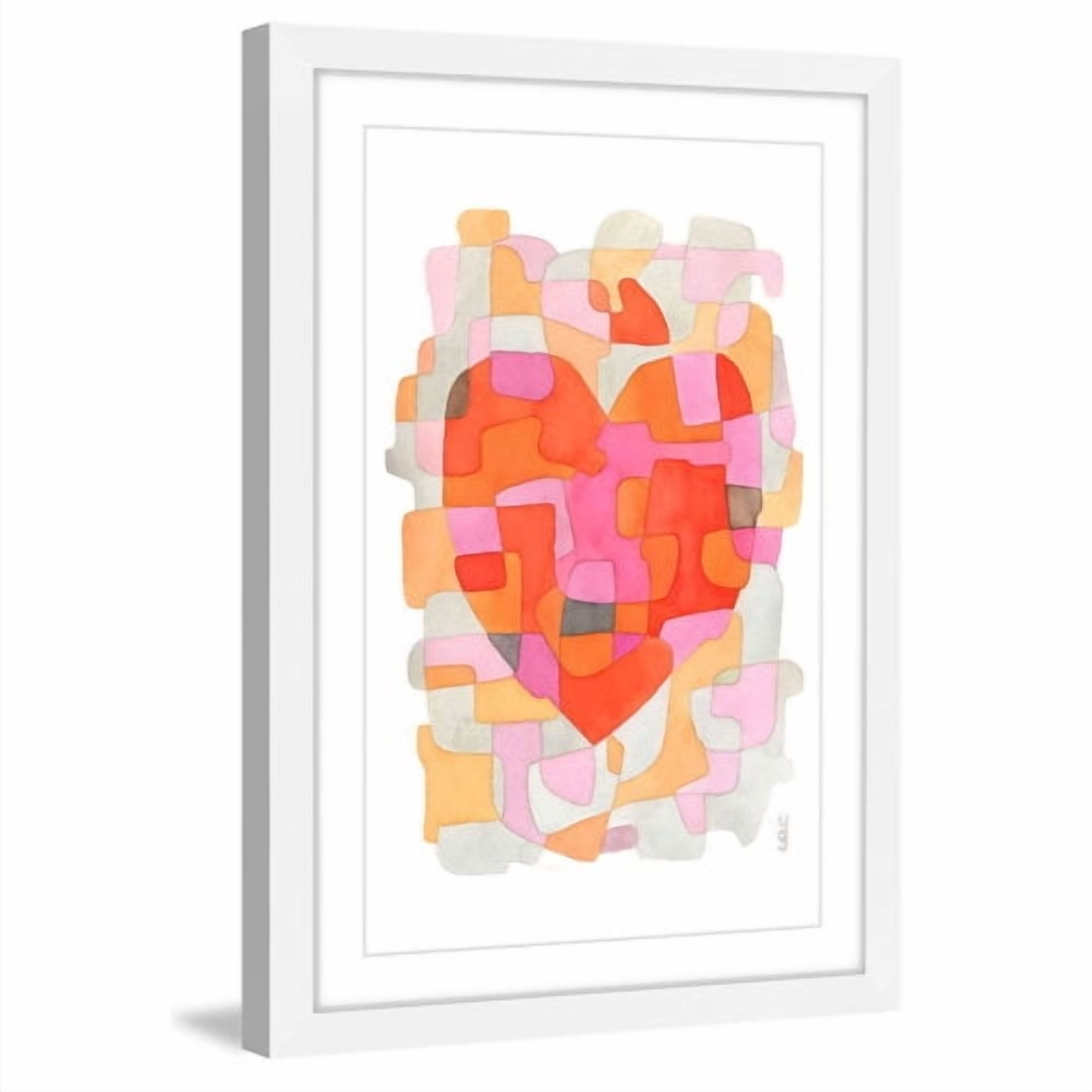 Marmont Hill 'Splash Of Heart' by Yolanta Gawlik Framed Painting Print