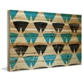 thumbnail image 1 of Marmont Hill - "Split Triangles" Painting Art Print On Natural Pine Wood, 36.0" x 1.5", 1 of 7