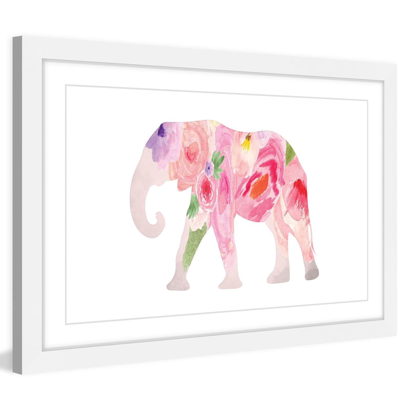 Marmont Hill "Spring Elephant" by Diana Alcala Framed Painting Print