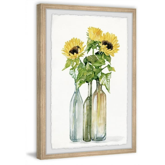 Marmont Hill Spring Flowers in Bottle Framed Painting Print-Size:20" x 30"