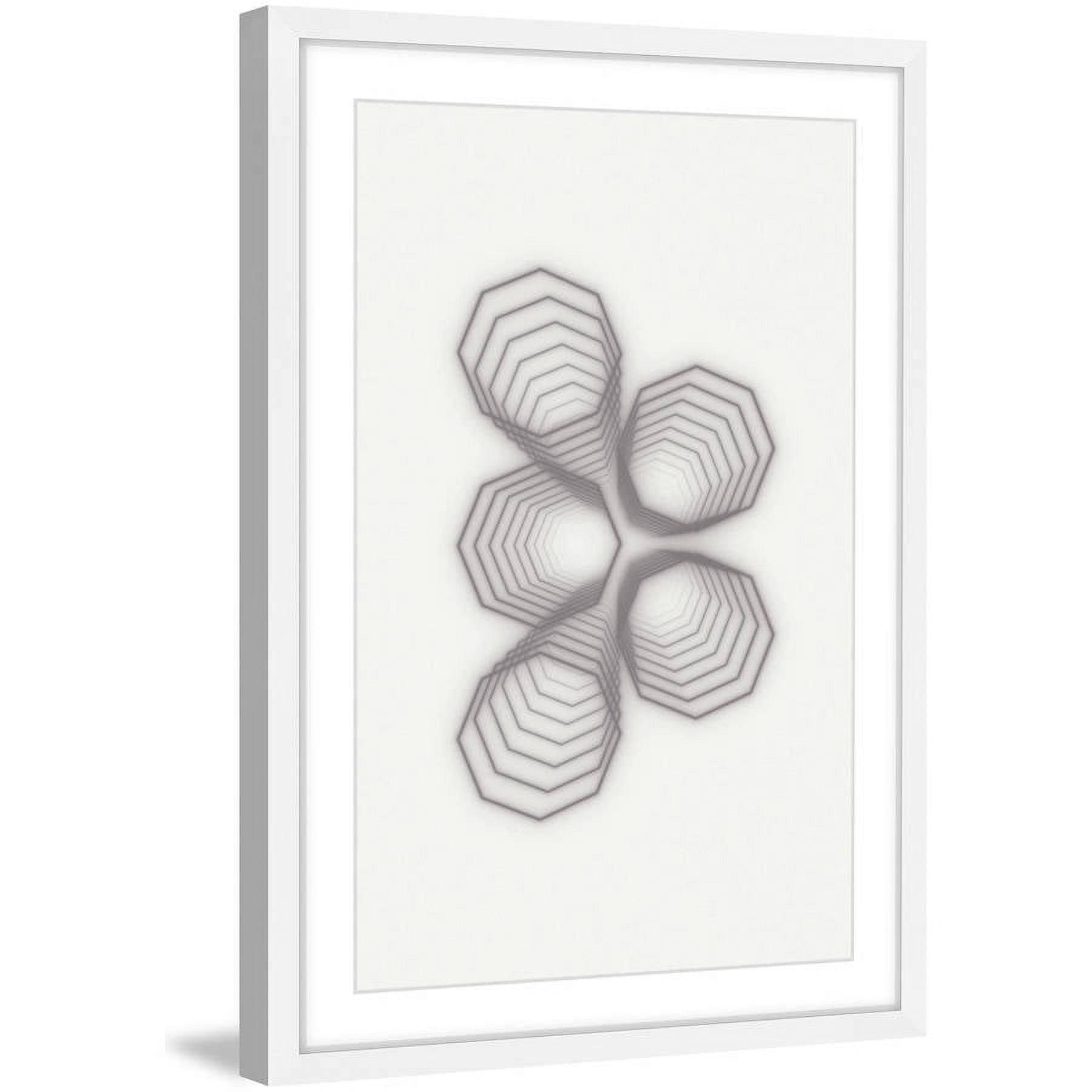 Marmont Hill "Sprouting Hexagons" by Bryon White Framed Painting Print