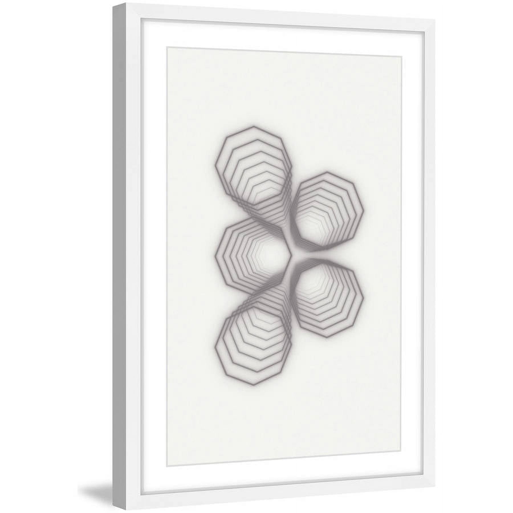 Marmont Hill "Sprouting Hexagons" by Bryon White Framed Painting Print