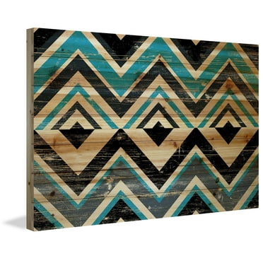 Marmont Hill - "Square Dimensions" Painting Print on Natural Pine Wood