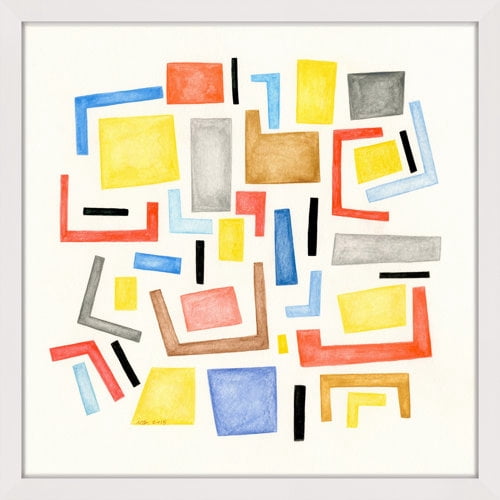 Marmont Hill "Square Maze" by Nikki Galapon Framed Painting Print