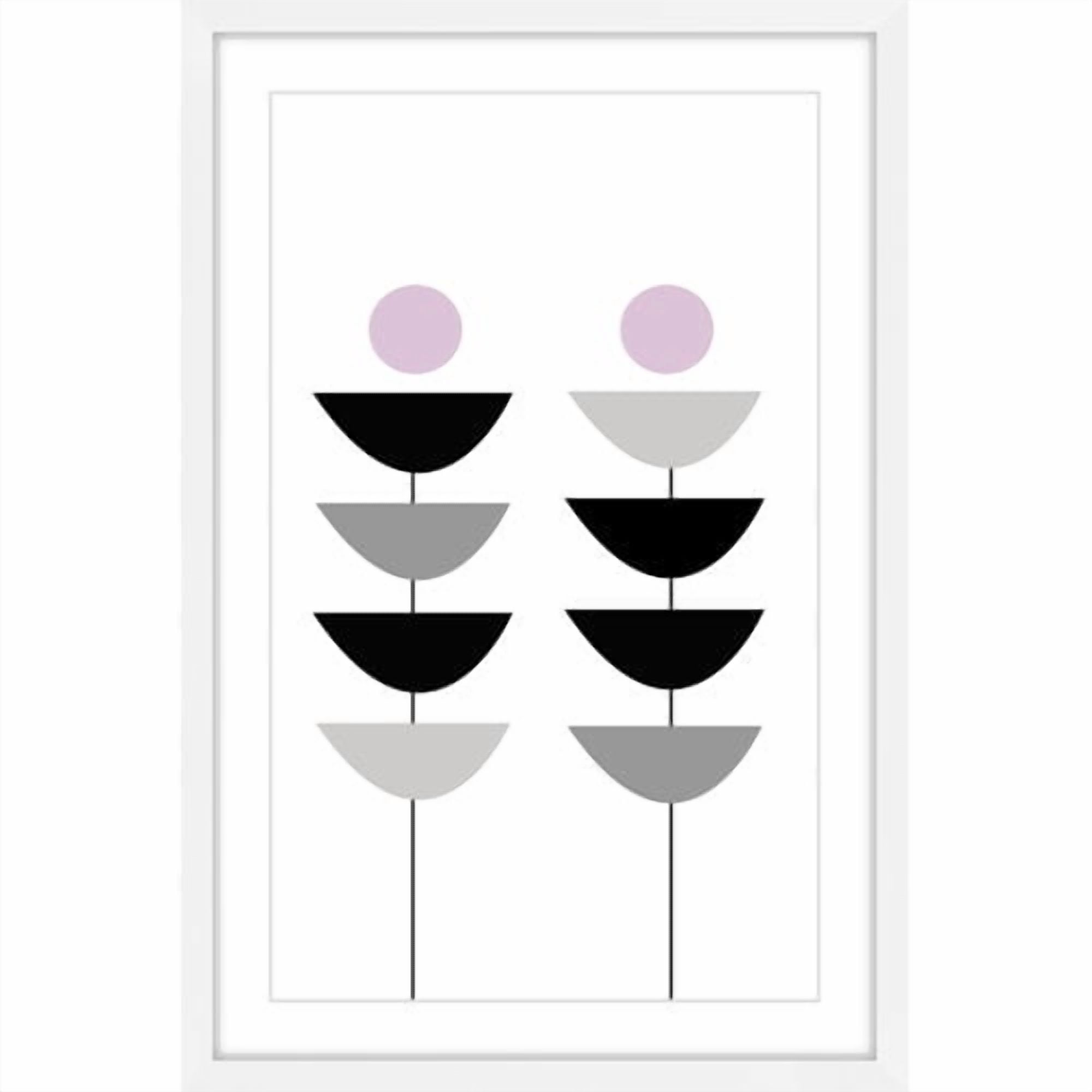 Marmont Hill "Stacked Lighting" by Katarina Snygg Framed Painting Print