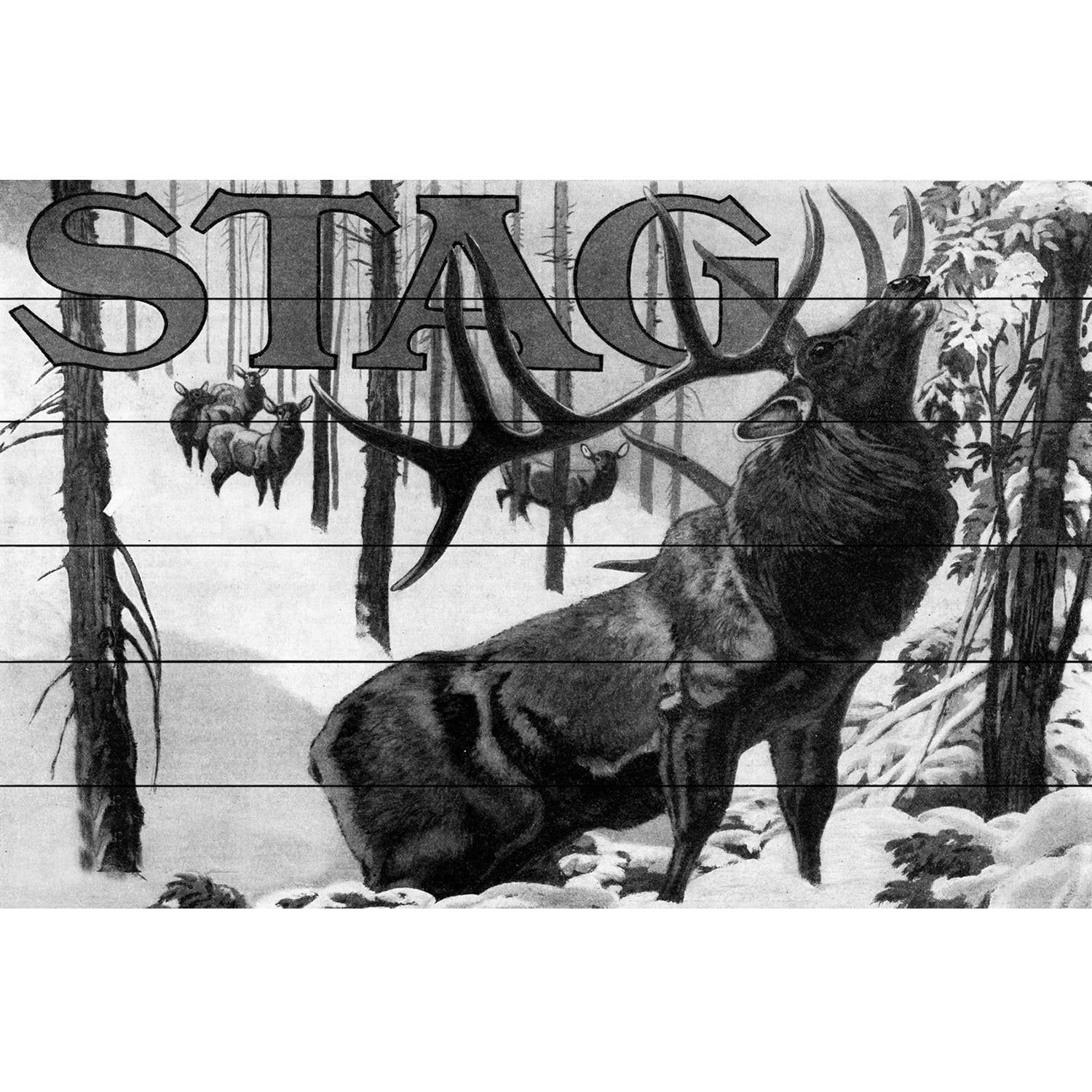 Marmont Hill "Stag" Painting Print on White Wood