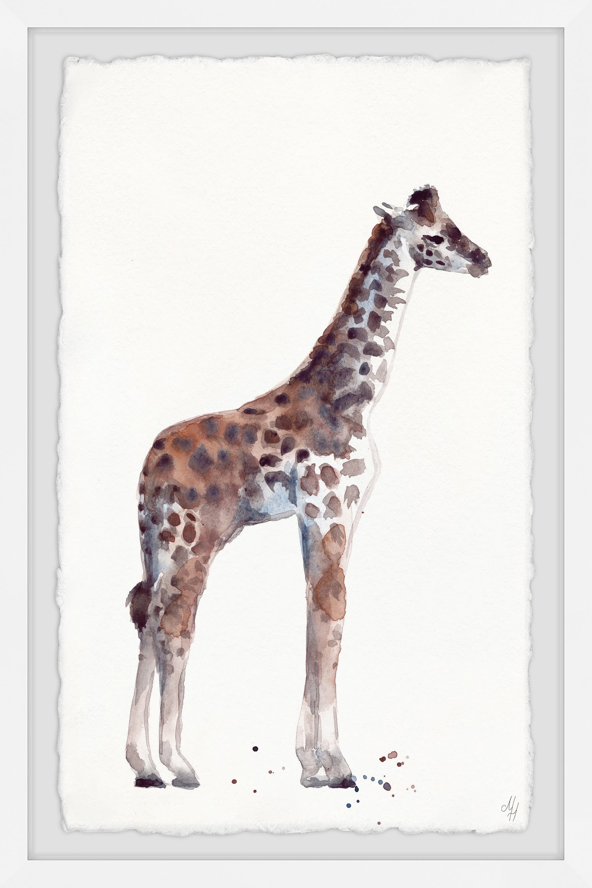 Marmont Hill Standing Tall Giraffe Framed Wall Art