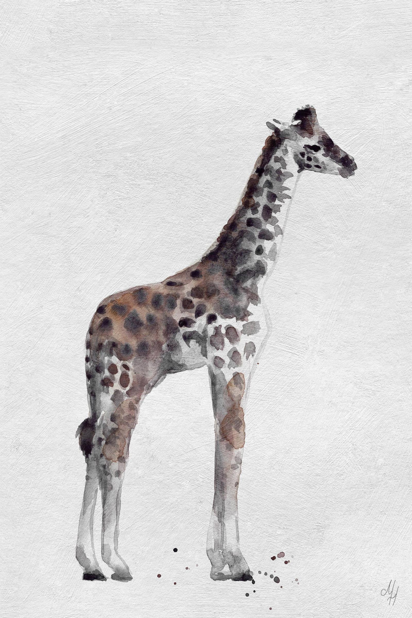 Marmont Hill Standing Tall Giraffe II Canvas Wall Art