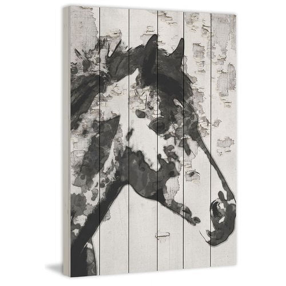 Marmont Hill "Star Bright Horse" by Irena Orlov Painting Print on White Wood