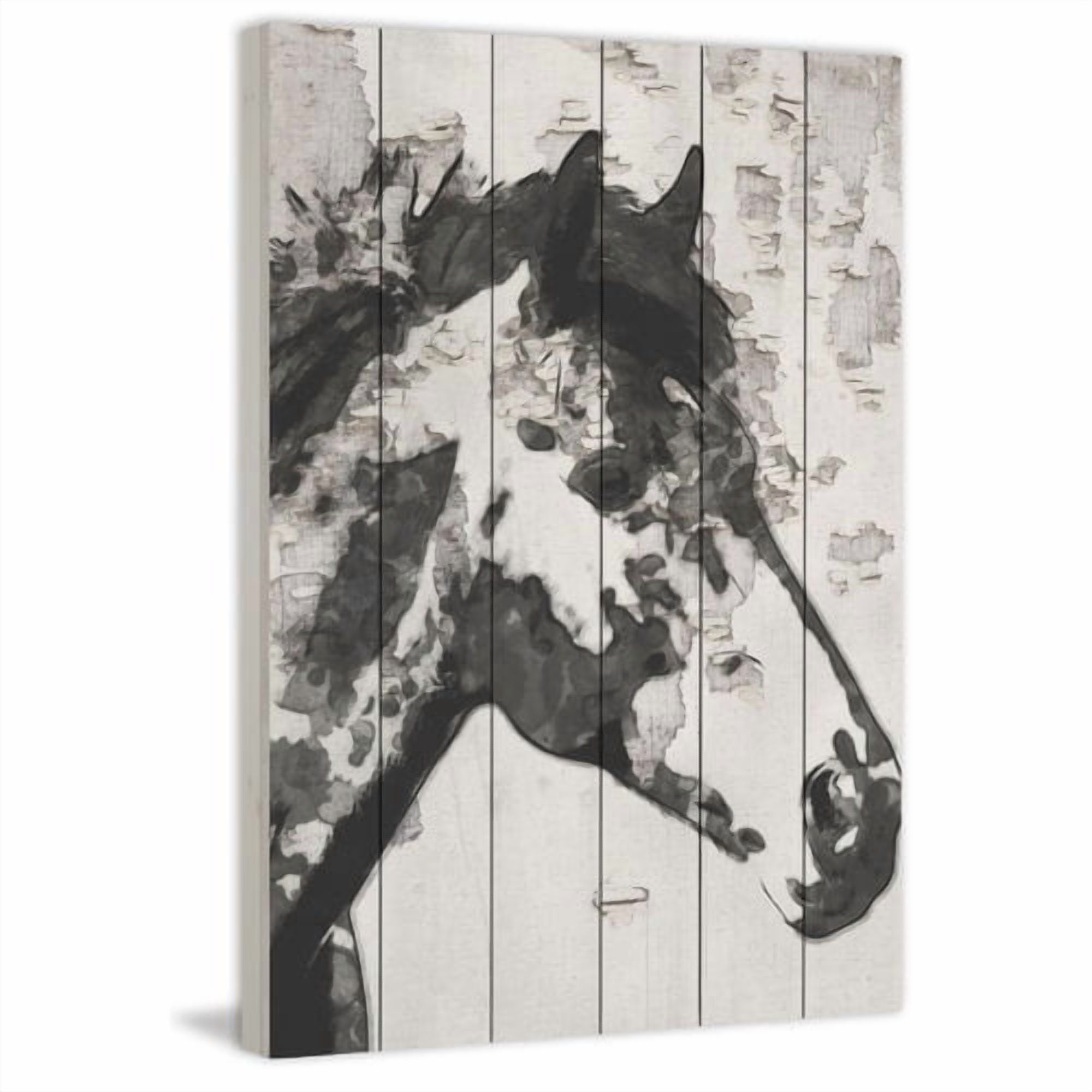 Marmont Hill "Star Bright Horse" by Irena Orlov Painting Print on White Wood