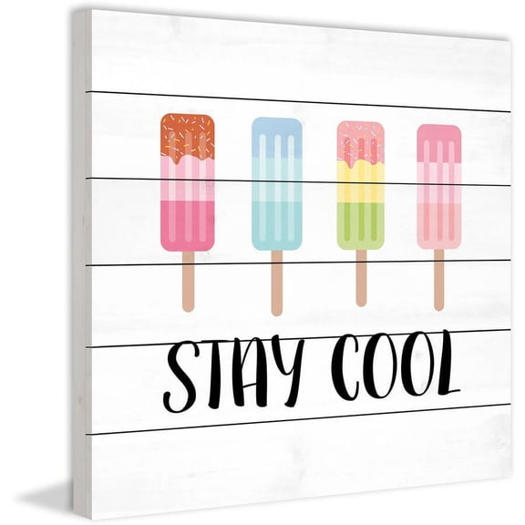Marmont Hill "Stay Cool" by Diana Alcala Painting Art Print on White Wood