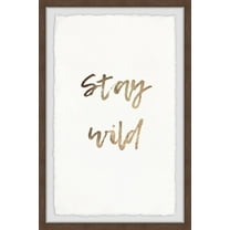 Marmont Hill Stay Wild Framed Wall Art, 12.00" x 1.50"