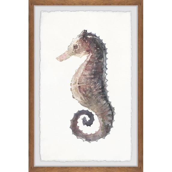 Marmont Hill Stiff Seahorse Framed Wall Art, 20.00" x 1.50"