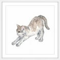 thumbnail image 1 of Marmont Hill "Stretching Cat" by Thimble Sparrow Framed Painting Print, 1 of 6
