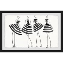 Marmont Hill Striped In Framed Wall Art, 8" x 12"