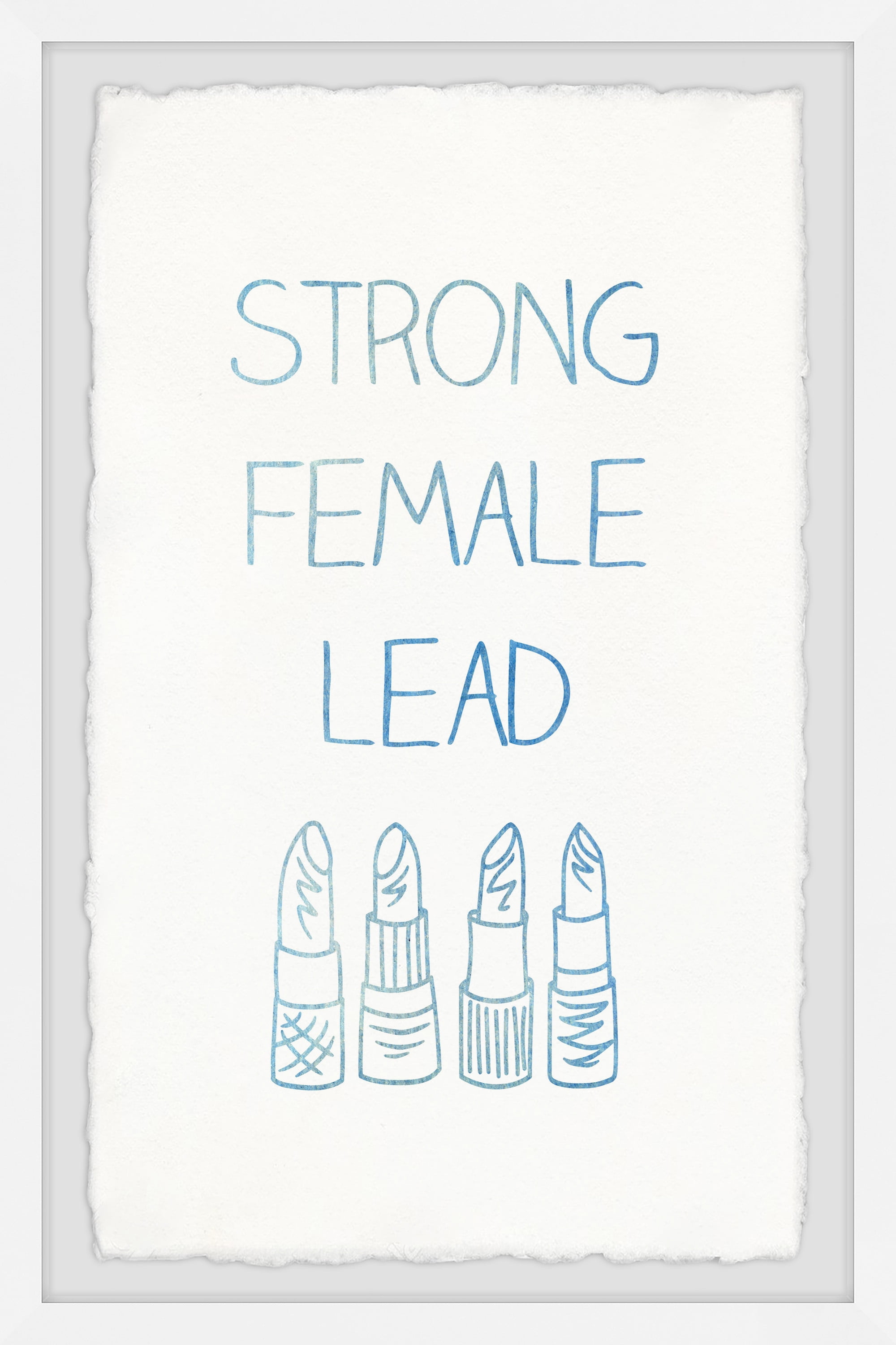 Strong Female Lead Blue and White Canvas Print