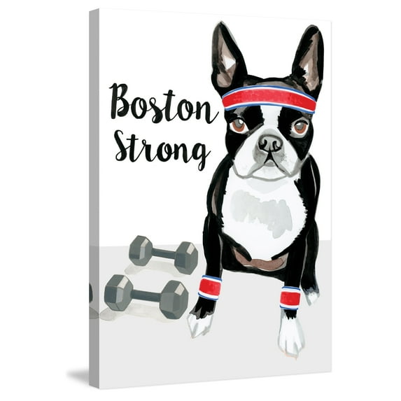 Marmont Hill "Strong Terrier" by Molly Rosner Painting Print on Wrapped Canvas